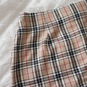 Plaid mini skirt